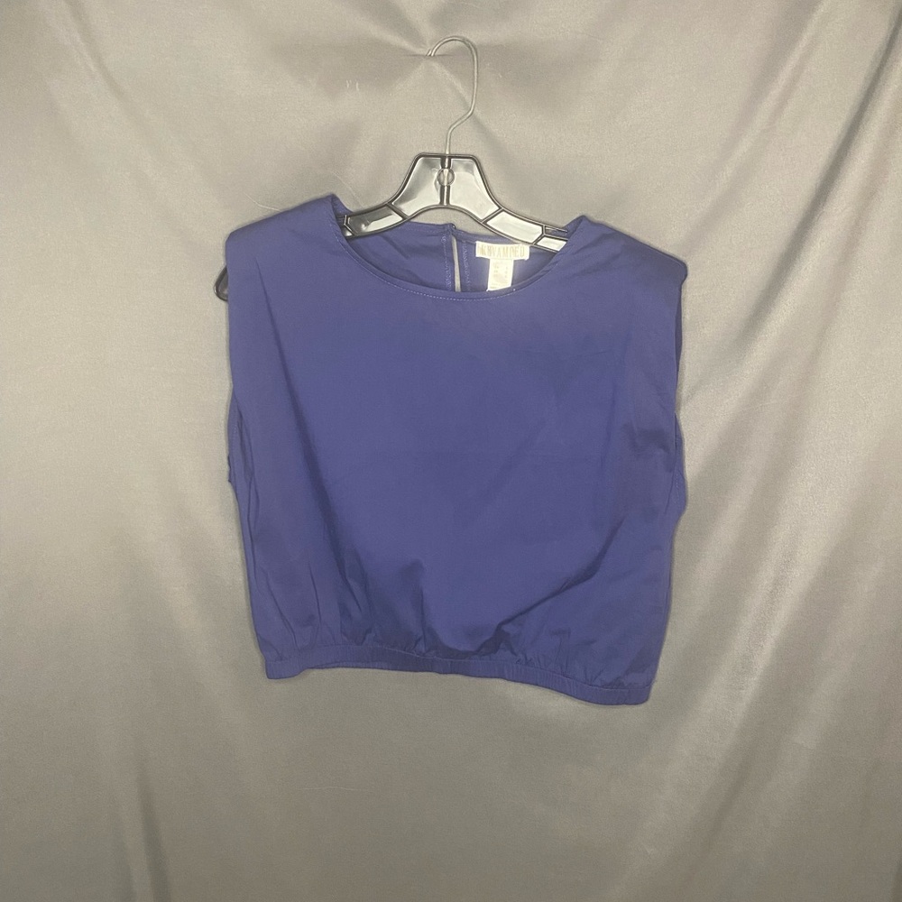 Revamped navy crop top